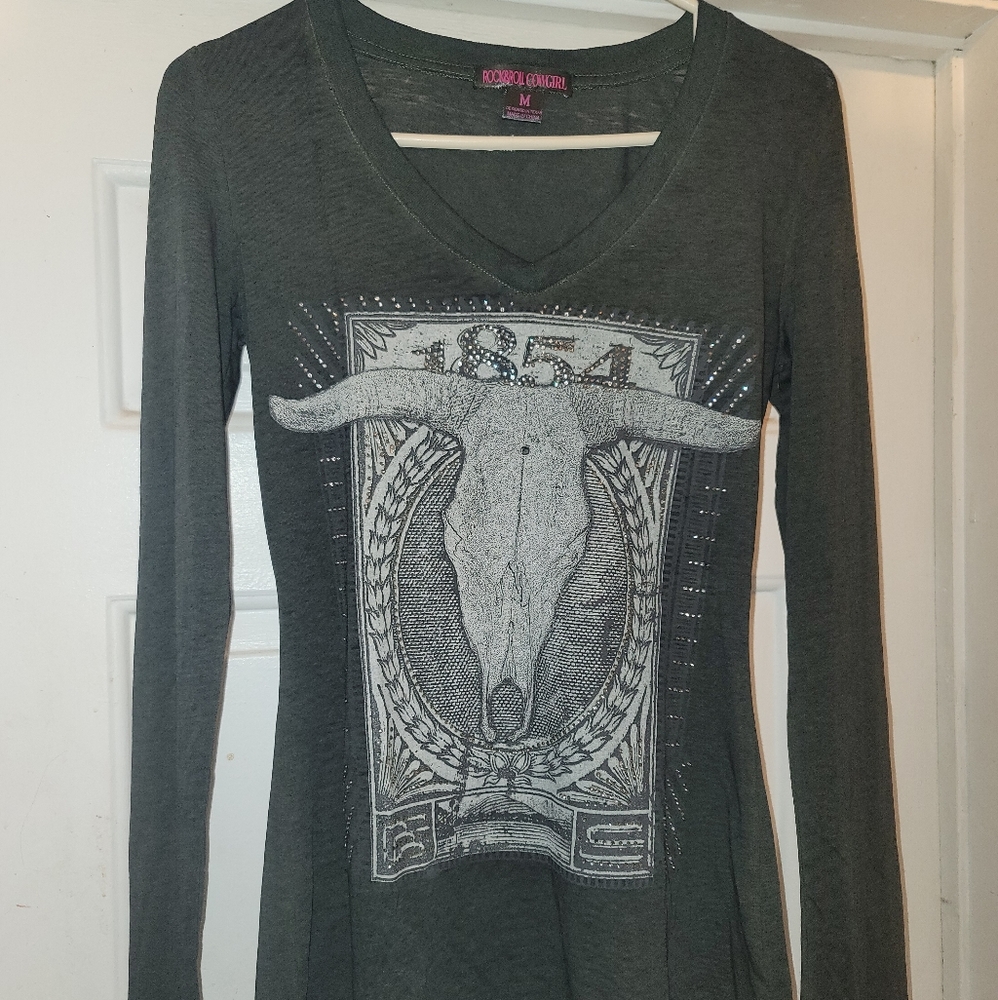 Rock&roll cowgirl  Size medium long sleeve shirt